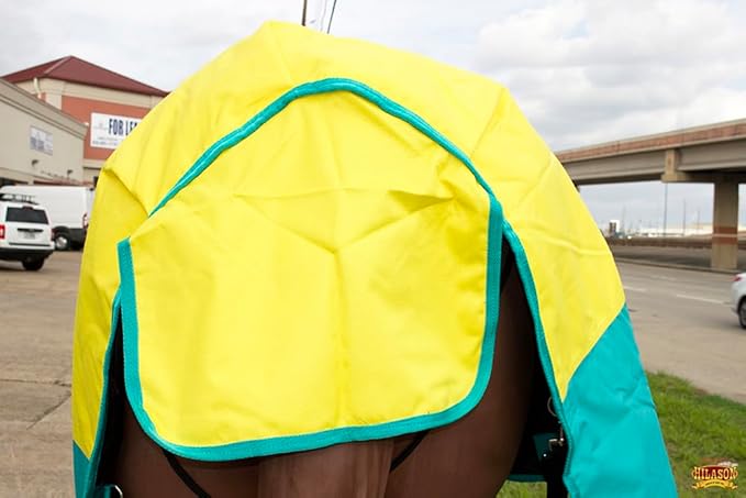72" Hilason 1200D Winter Waterproof Turnout Horse Blanket Belly Wrap Yellow
