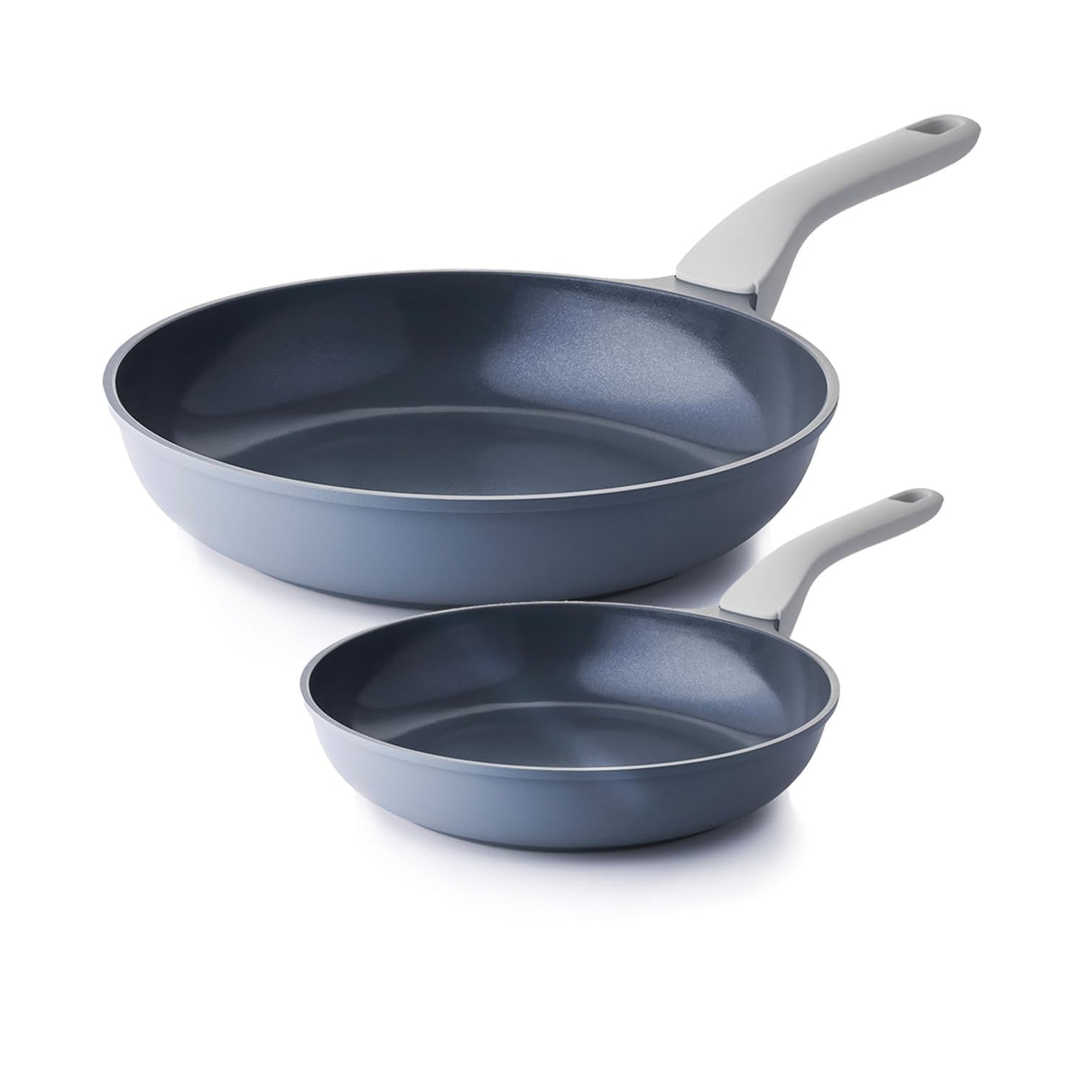 PRICUSIS Nonstick Ceramic Frying Pan, 8/10/12 Inch Non Toxic Skillet, Egg & Omelet & Chef's Pan, Induction Compatible & Oven Safe, Dishwasher Safe,PTFE PFAS & PFOA Free (8-Inch, Gray)