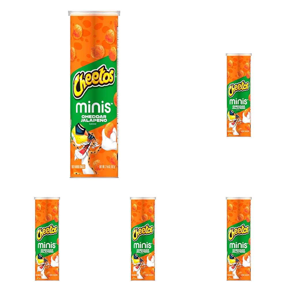 Cheetos Minis, Cheddar Jalapeno, 3.625 oz Canister