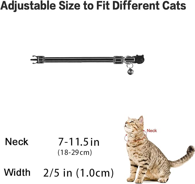 Breakaway Cat Collar with Airtag Holder,Kitten Collar with Apple Air Tag Holder and Bell for Girl Boy Cats, 0.4 Inches in Width and Lightweight. (Pink Daisy)