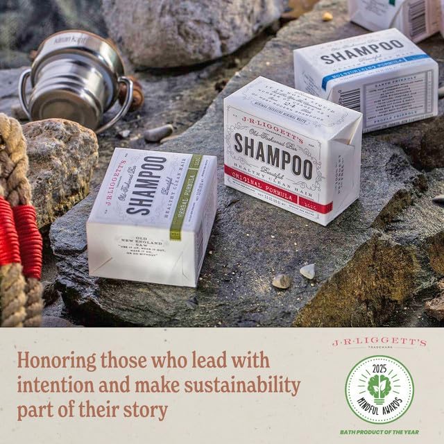 JR Liggett’s Botanical Horse Shampoo Bar for Sensitive Skin - 100% Detergent Free, Non-GMO & Biodegradable - Deep-Cleansing, Hypoallergenic Formula for Healthy Skin, Mane & Tail - 3.5 oz Bar