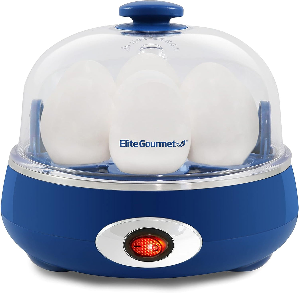 Elite Gourmet EGC115B Easy Egg Cooker Electric 7-Egg Capacity, Soft, Medium, Hard-Boiled Egg Cooker with Auto Shut-Off, Measuring Cup Included, BPA Free, Classic Black
