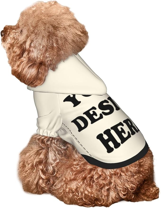 Dog Clothes, Custom Dog Hooded Sweatshirt, Personalized Pet Costume Robe Shirt with Text/Image/Club Name/Pet Shop Logo for Small Medium Large Dogs and Cats, CreamYellow, XXS