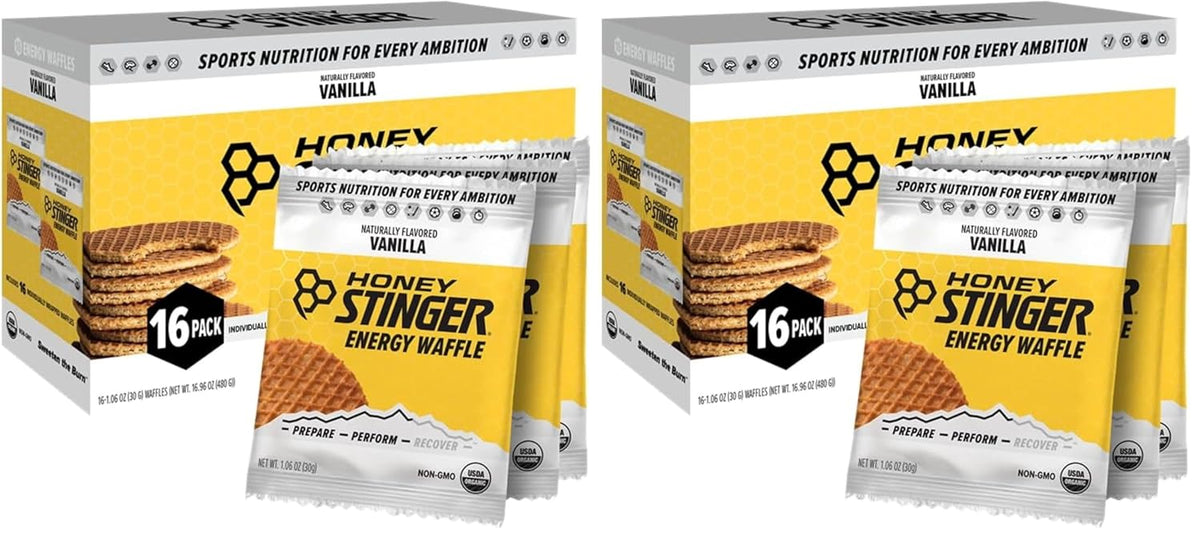 Honey Stinger Organic Honey Waffle, Energy Stroopwafel for Exercise, Endurance and Performance, Sports Nutrition for Home & Gym, Pre & During Workout, 25.44 Ounces (Pack of 24)