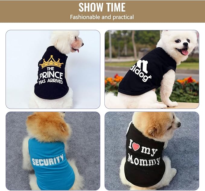 Custom Dog Shirt Pet Clothes Breathable Shirts for Small to Large Dogs Customized Name Logo Photo Puppy Outfits Personalized Sleeveless Vest Pets Apparel Blue, M