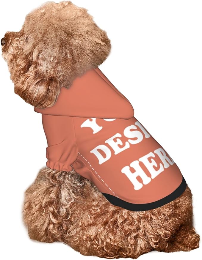 Dog Costume, Custom Dog Hoodie, Dog Name Costume Holiday Pet Pajamas Outfit, Personalized Pet Coat Costumes for Small Medium Large Dogs and Cats for Winter, Coral, L