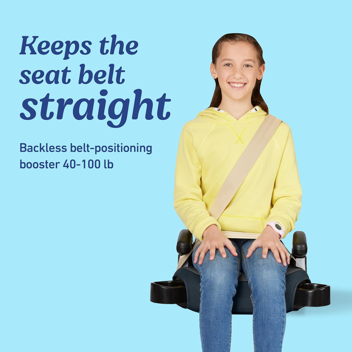 Backless Booster Car Seat TurboBooster 2.0 – Denton | Ages 4–10, 40–100 lbs