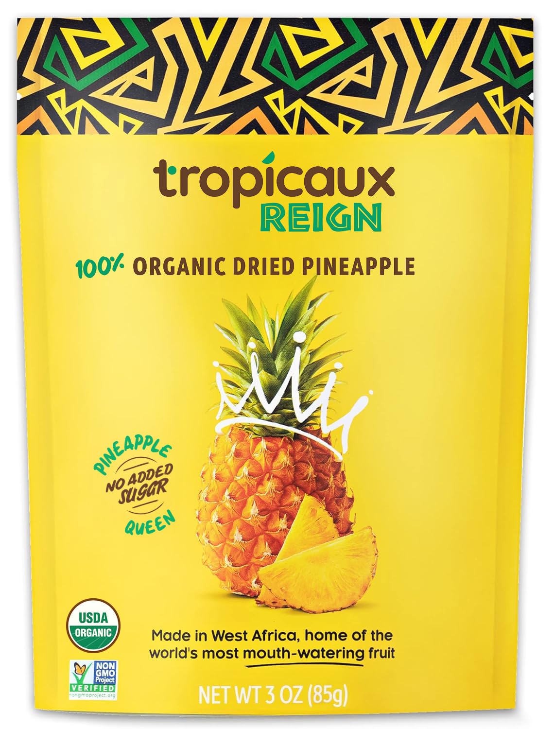 Organic Dried Mango Slices, No Sugar Added, 16oz - All-Natural, Non-GMO, Mouth-Watering Dried Mangoes - Preservative-Free, Nutritious & Delicious Snack for Kids and Adults by Tropicaux Reign