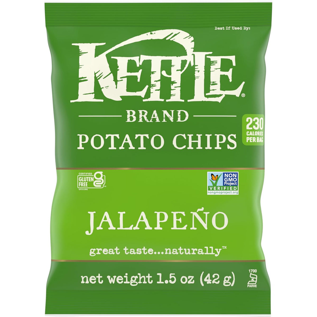 Kettle Brand Potato Chips, Jalapeno Kettle Chips, Party Size, 13 Oz