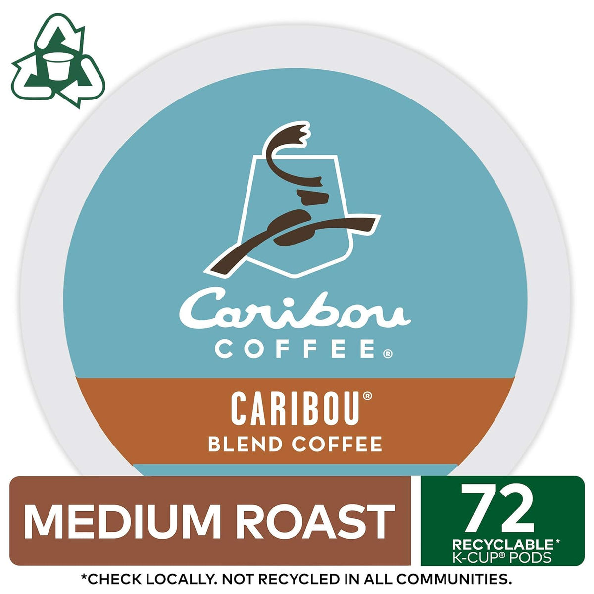 Caribou Coffee Caribou Blend Keurig Single-Serve K-Cup Pod, Medium Roast Coffee, 72 Count