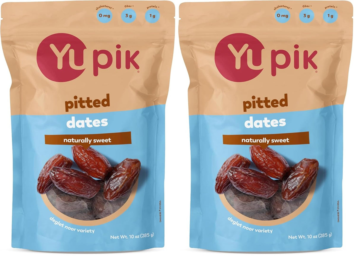 Yupik Pitted Deglet Nour Dates, 10 Oz, Kosher, Gluten-Free, Naturally Sweet Dried Fruits, No Pits, No Sugar Added, No Sulphites, Healthy Snacks