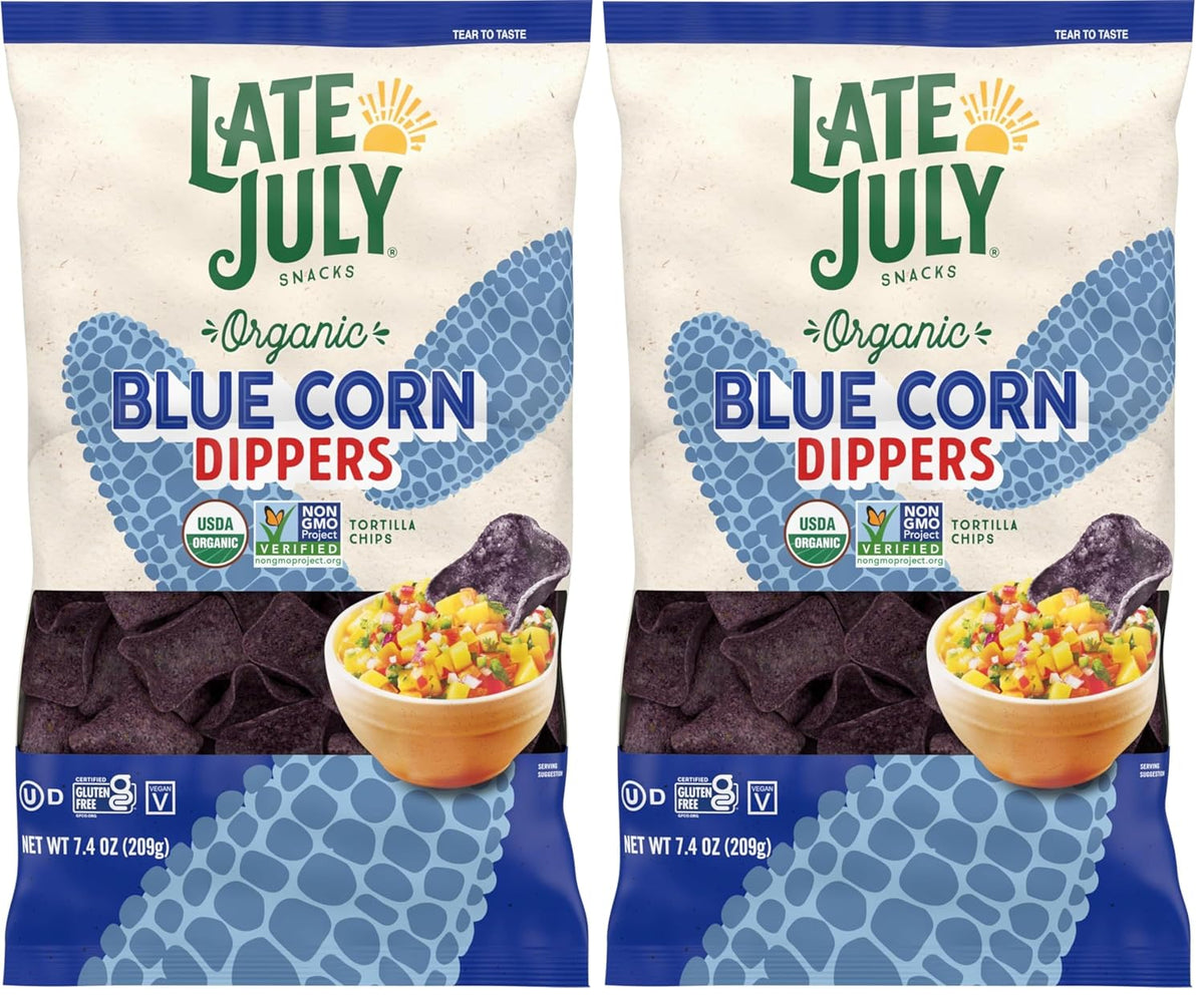 Late July Sea Salt Dippers Organic Tortilla Chips, 7.4 Oz Bag