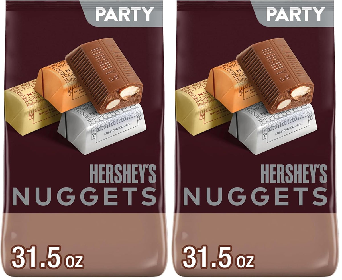 HERSHEY'S NUGGETS Assorted Chocolate Candy Party Pack, 26 oz