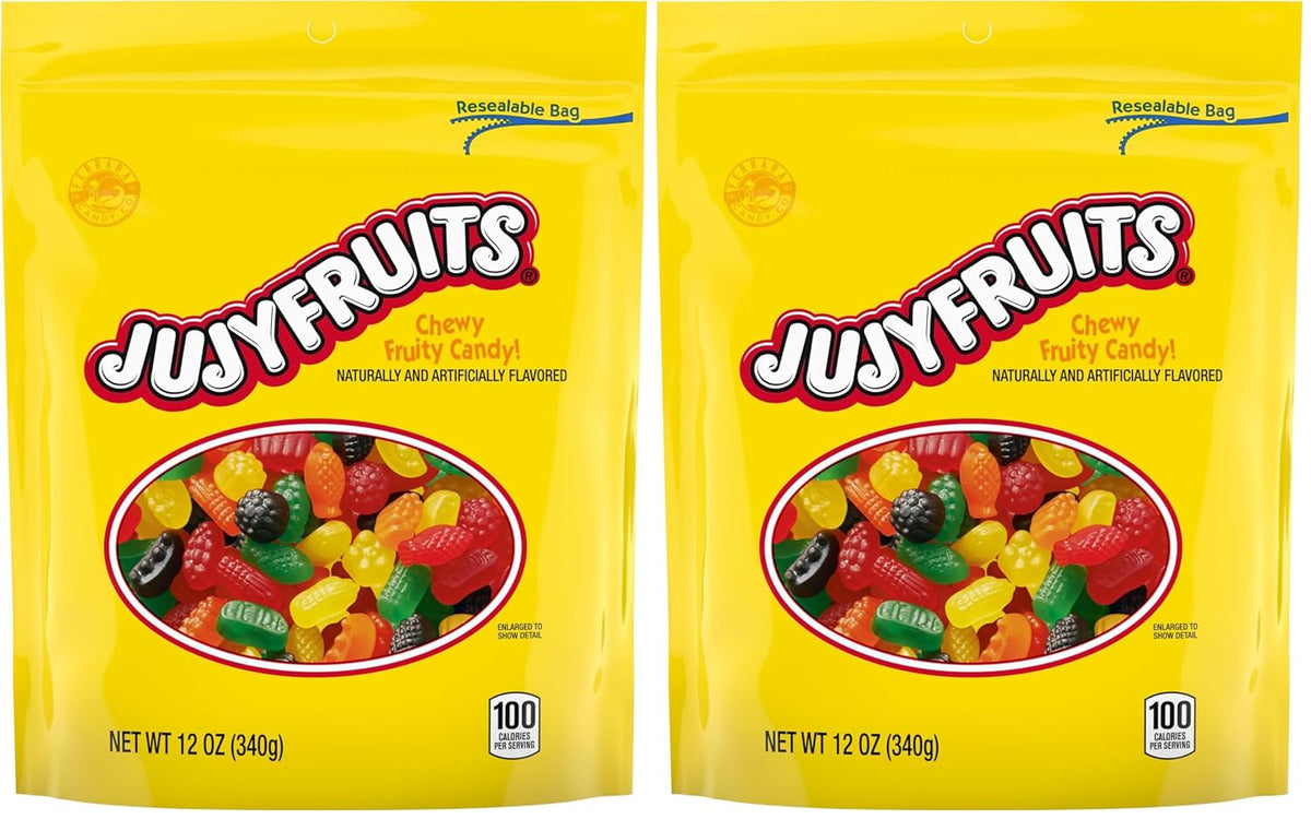 Wonka Jujyfruits Gummy candy, Assorted Gummy Candy, 12oz Resealable Bag