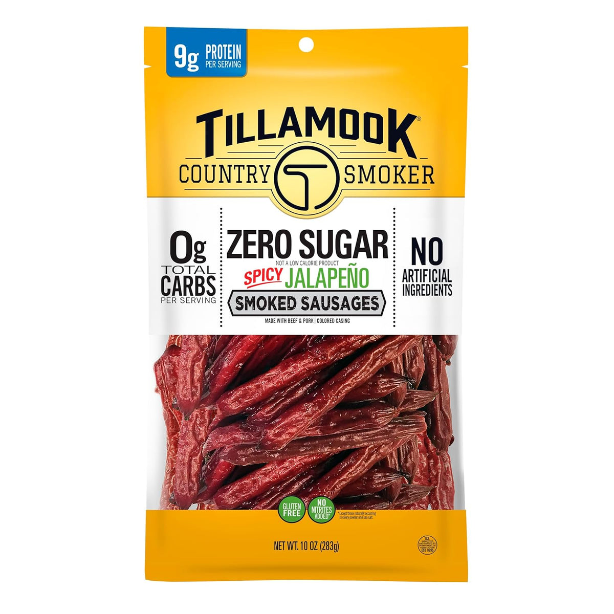 Tillamook Country Smoker Keto Friendly Zero Sugar Smoked Sausages, Original, 10 Ounce