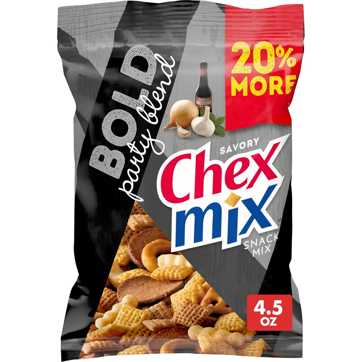 Chex Mix Bold Garlic and Herb Snack Mix, Snacks, 8 oz