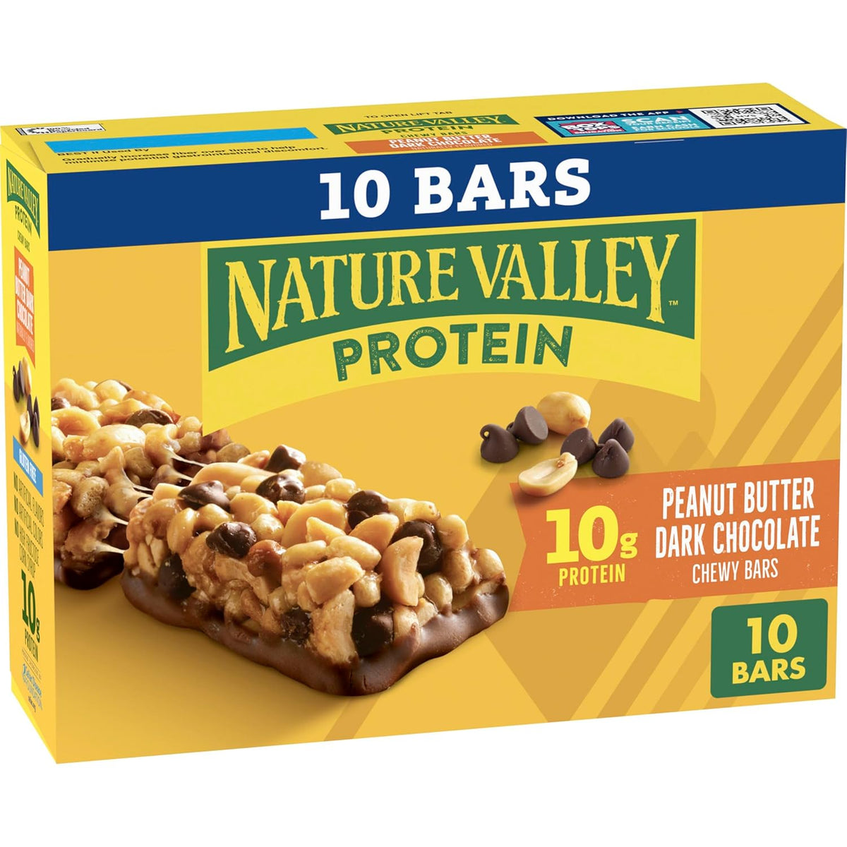 Nature Valley Protein Chewy Snack Bars, Peanut Butter Dark Chocolate, 20 Bars, 28.4 oz