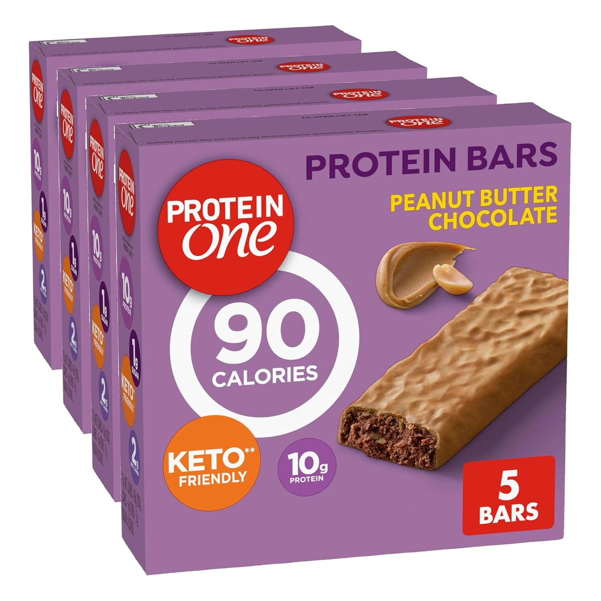 Protein One Peanut Butter Chocolate Protein Bars, GLP-1 Friendly, 5 Ct, 4.8 oz