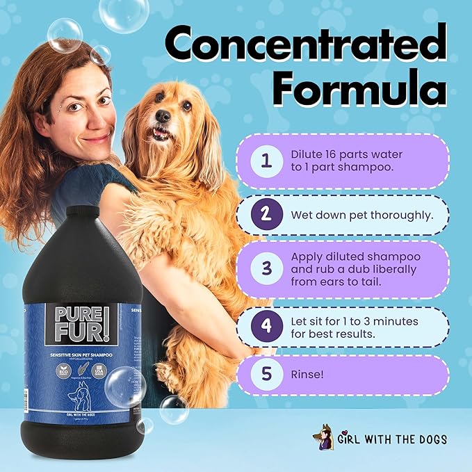 Pure Fur! Sensitive Skin Pet Shampoo, 1 Gallon