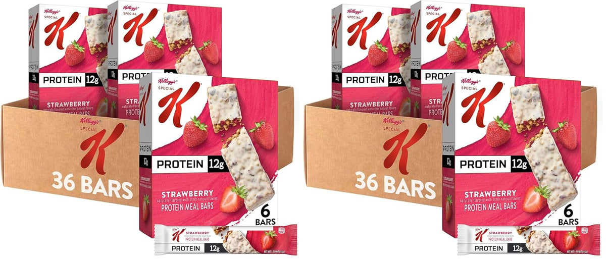 Special K Protein Meal Bars, 12g Protein, Meal Replacement, Strawberry (3 Boxes)