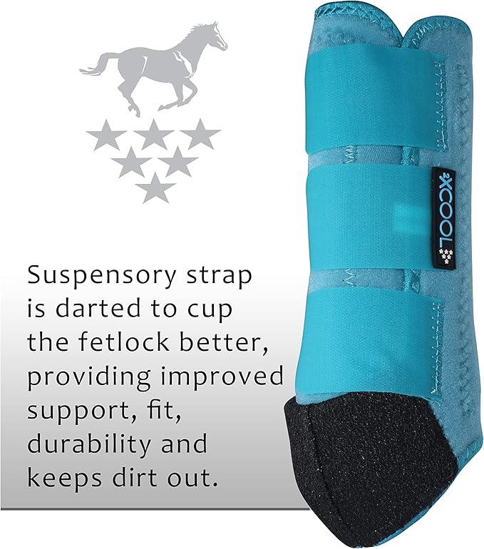 Professional's Choice 2XCOOL Sports Medicine Horse Boots | Protective & Breathable Design for Ultimate Comfort, Durability & Cooling in Active Horses | 2 Pack Small Turquoise