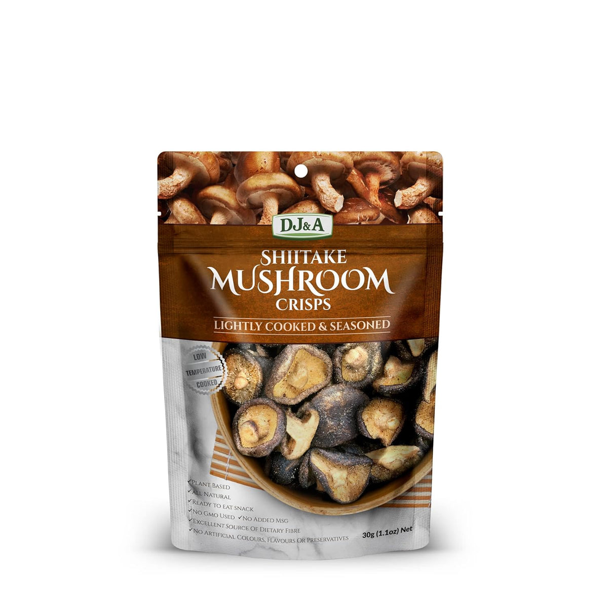 Shiitake Mushroom Crisps - Lightly Cooked and Seasoned 2.3 Ounce…