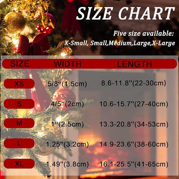 Christmas Dog Collar with Bow Tie, Pink Christmas Tree Collars for Dogs, Adjustable Pet Collar with Cute Xmas Tree Pendant, Winter Dog Accessories for Small Medium Large Dogs S