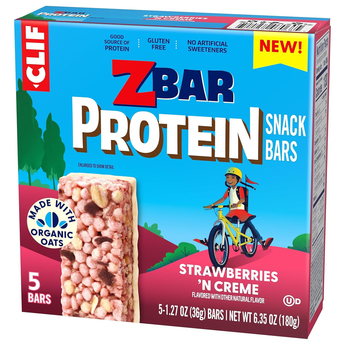 Zbar Protein Strawberries 'N Creme Crispy Snack Bars