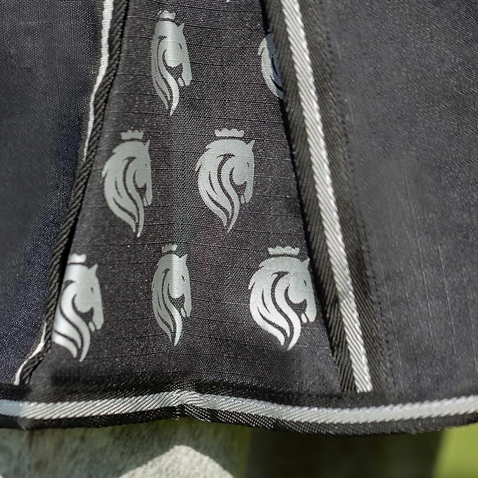 Equinavia Norse Lightweight 100g Fill Horse Rain Blanket | Waterproof Turnout Sheet - Black - 66 in - Black - 72 in