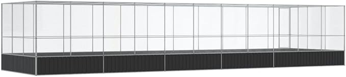 Steel Aviary with Extension, Large Flight King Bird Cage for Cockatiels African Grey Quaker Amazon Sun Parakeets Green Cheek Conures Pigeons Parrot Bird Cage, 448.4"x120.9"x83.5",-88