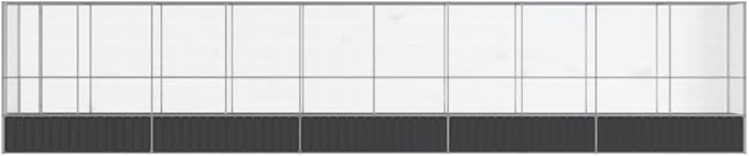 Steel Aviary with Extension, Large Bird Cage with Lockable Door, Aviary Spacious and Versatile Cage Ideal for Parakeets, Parrots, Lovebirds, Cockatiels, Pigeons, 410.4"x42.1"x83.5",-279