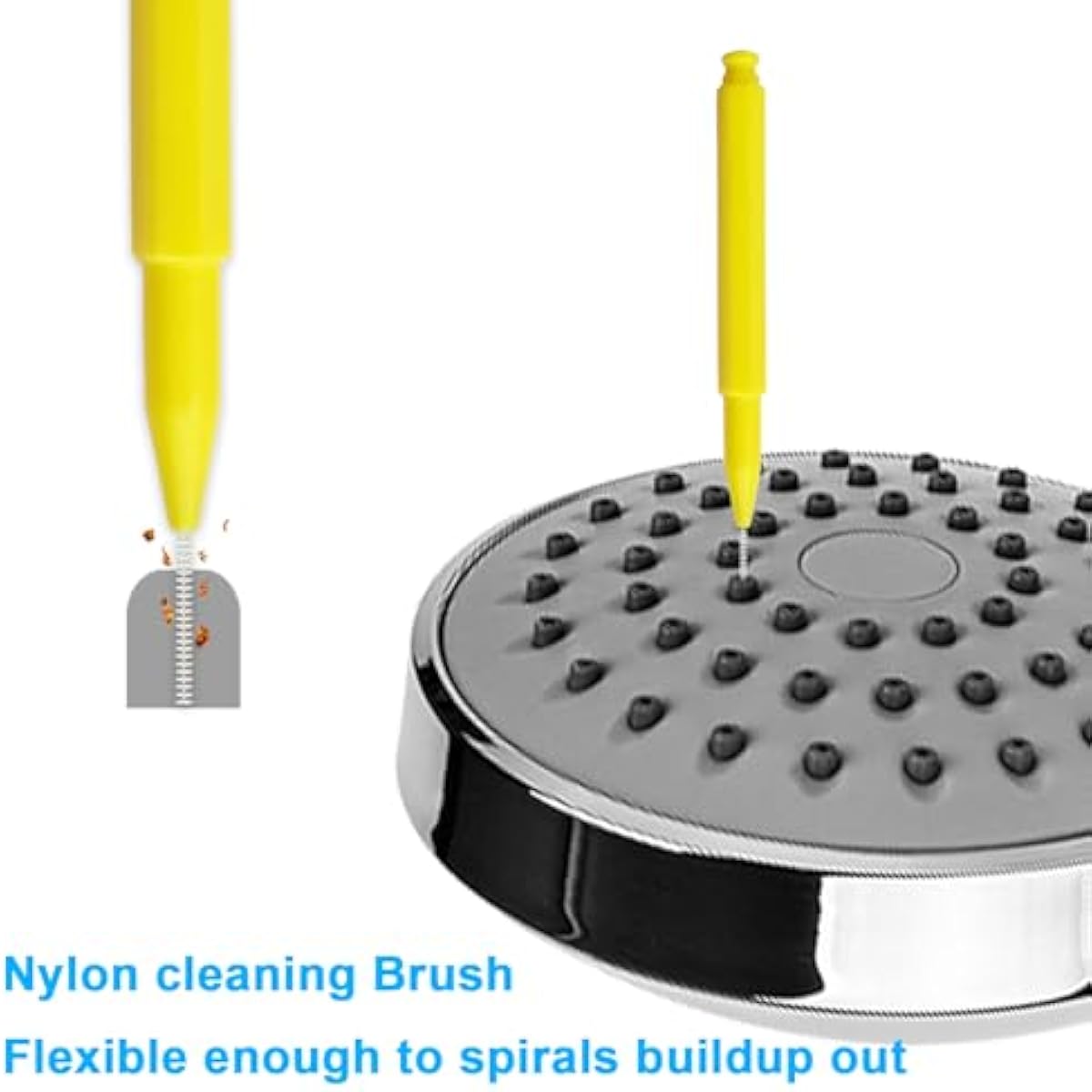 Multiplesize Showerhead Cleaner Tools, Shower Head Cleaning Brushes Small Hole, Handheld Showerhead Cleaner Anti-Clogging Cleaning Brush for Bathroom Small Hole Gap Nozzle Window Slot