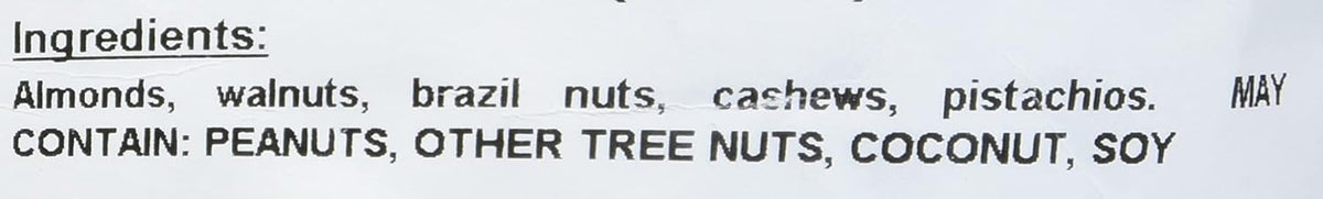 Yupik raw mix nuts, 1 lb, natural mixed nuts with almonds, walnuts, pistachios, cashews, and Brazil nuts, healthy snack, brown