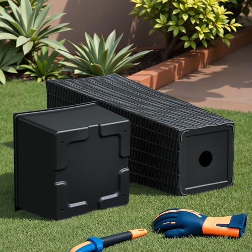 Devoko Resin Tall Planters for Outdoor Plants Set of 2, Large Taper Outdoor Planter Pots with 4 Drainage Holes, Flower Pots Modern Decor for Porch, Patio, Backyard, Home Garden (Black, 24")