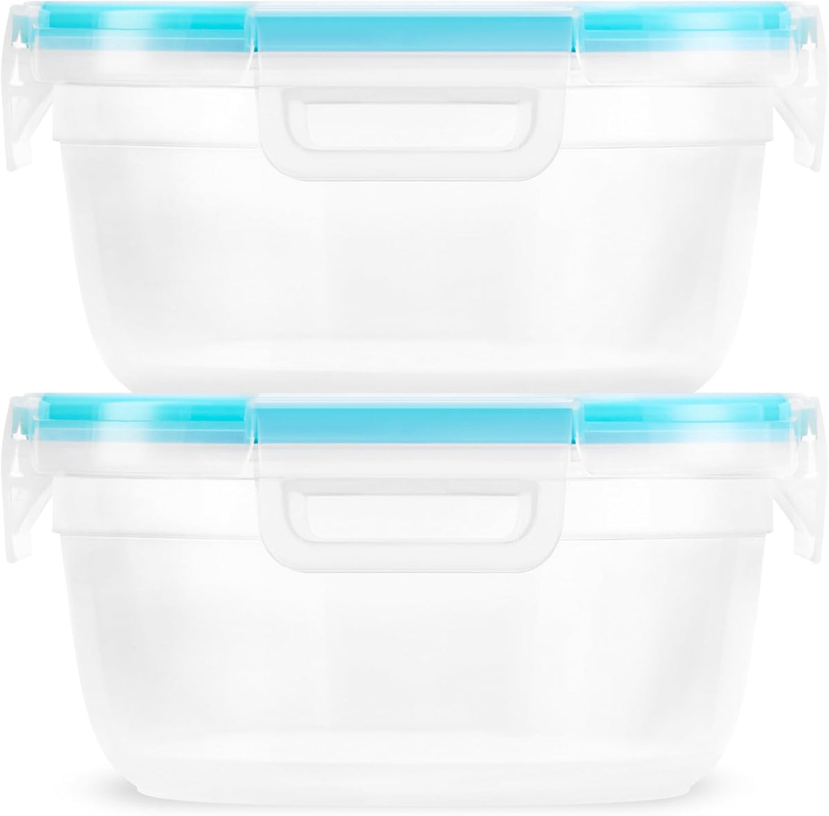 Snapware Total Solution 3-Pack (8.5-Cup) Plastic Food Storage Containers Set, Leakproof & Airtight Locking Lids Rectangular Tupperware, Non-Toxic BPA-Free Lids, Microwave Dishwasher Freezer Safe