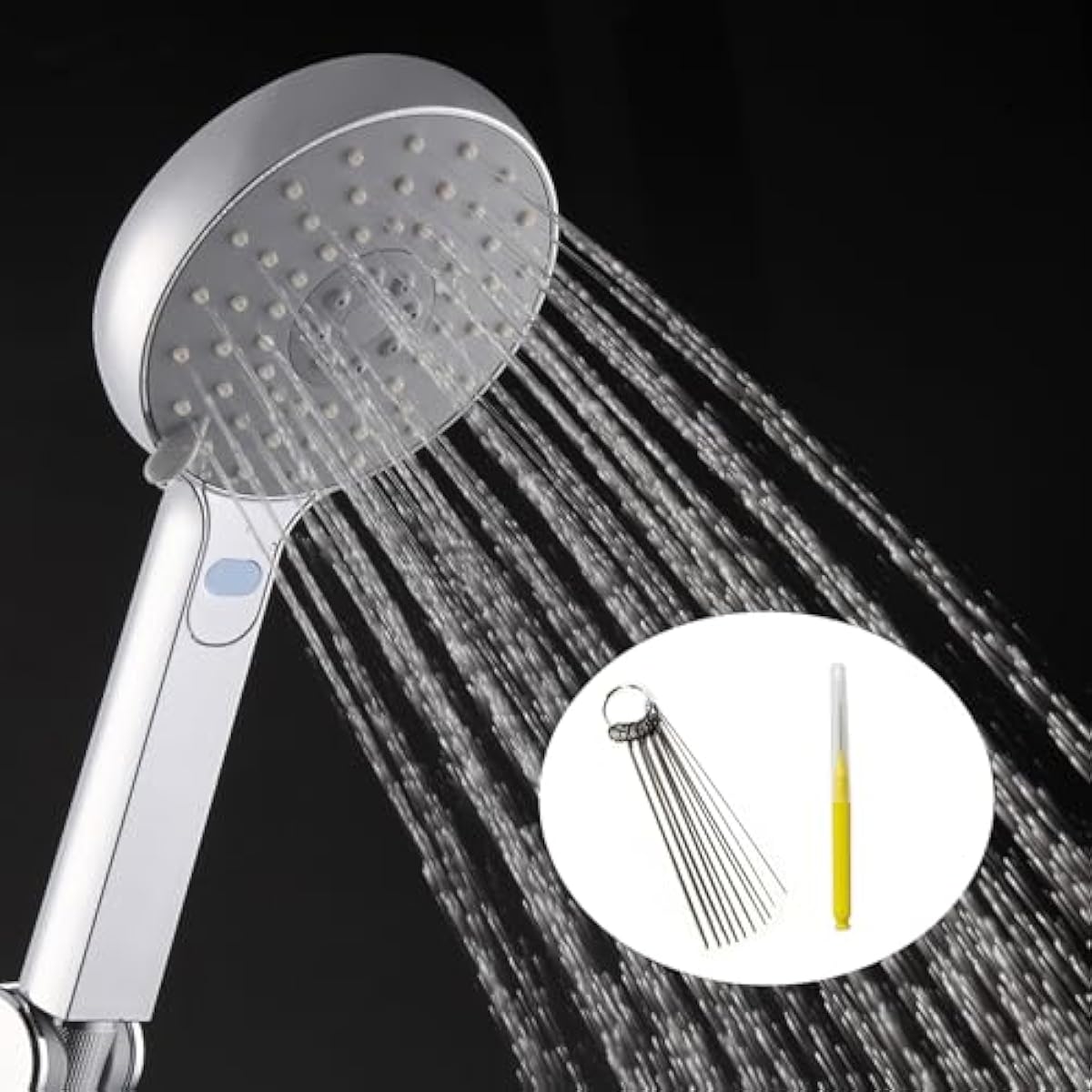 Multiplesize Showerhead Cleaner Tools, Shower Head Cleaning Brushes Small Hole, Handheld Showerhead Cleaner Anti-Clogging Cleaning Brush for Bathroom Small Hole Gap Nozzle Window Slot