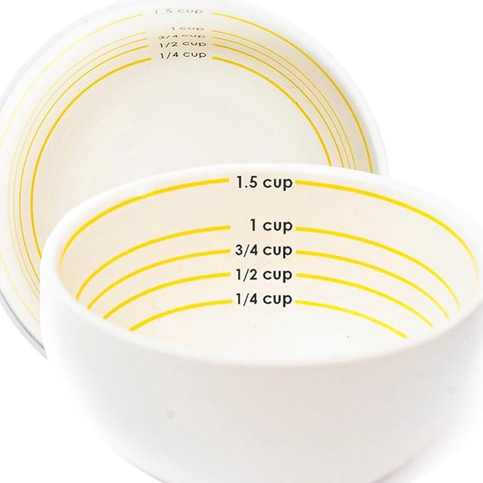 Uba Portion Control Bowl (Porcelain) for Measuring, Bariatric Diet, Diabetes & Healthy Eating (2 Pack)