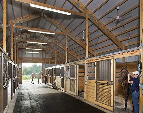 American Heavy Duty Stall Mats - Stable/Horse Mats - Thick, Durable Rubber Flooring - Solid Black 4 Center Tiles, 1/2" Thick Expansion Set
