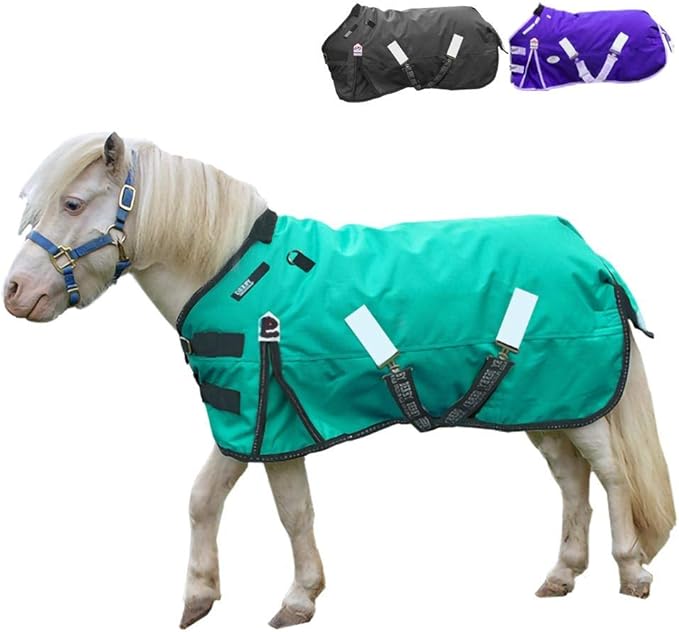 Derby Originals Nordic-Tough 1200D Heavyweight Mini Horse & Pony Turnout Blanket – Waterproof, Breathable, 300g Insulation, 210T Lining, Reflective, 2-Year Warranty (Turquoise, 36")