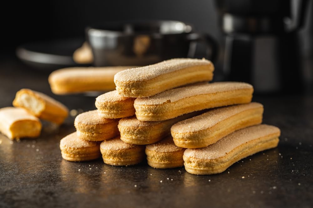 Sanniti Italian Savoiardi Ladyfingers Cookies | Product of Italy | Biscuits Great for Snacking and Tiramisu, 500 Grams (17 oz)