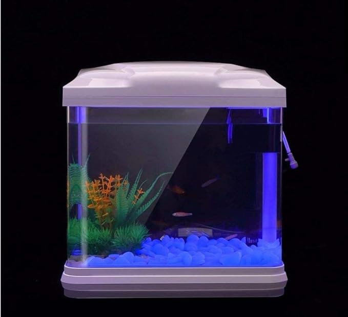 Oubest Glow in The Dark Pebbles/Glow Stones/Glowing Rocks Blue Decor for Garden/Fish Tank/Aquarium/Walkway/Driveway/Plant Pots/Bonsai (100, White)