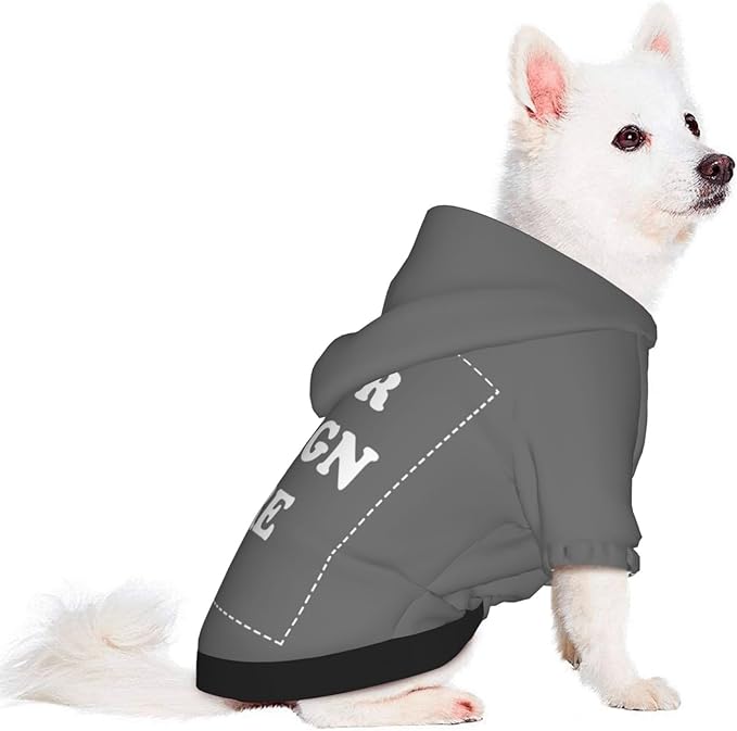 Personalized Dog Hoodie, Custom Dog Costumes for Small Dogs, Holiday Happy Dog Clothes Football Pet Shirt Sweater with Name Number for Girl/Boy Cats/Kitten, Darkgrey, XL