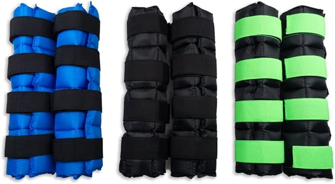 Horse Ice Boot Wraps - Reusable Gel Ice Pack for Horses Boots | Cooling Boot for Horse Injuries& Post-Training, Hock, Knee & Ankle | Horse Supplies & Care Gift Ideas - 1 Pair/Black
