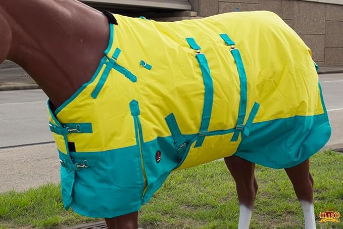 69" Hilason 1200D Winter Waterproof Turnout Horse Blanket Belly Wrap Yellow