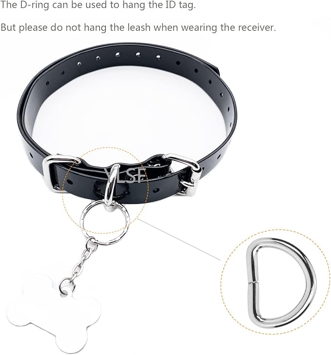Dog Collar Strap for Most of Electronic Training Collar Receivers-Adjustable Durable Waterproof Odorless 3/4 Inch Collar Replacement for Barking Fence-Pet TPU Collar Strap