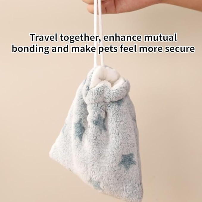 Sugar Glider Bonding Pouch Carrier Bag, Small Animals Sleeping Pouch Bag with Breathable Vent and Drawstring, Portable Travel Bag for Sugar Glider Rat Squirrel Guinea Pig Birds Parrot (Gray)