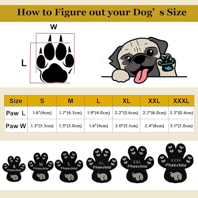 Dog Paw Pads Anti-Slip Grips,Dog Paw Protectors for Senior Dogs on Hot Pavement,Provides Traction to Keep Them from Slipping on Smooth Floors 20 sets-80 Pads Multicolor XL