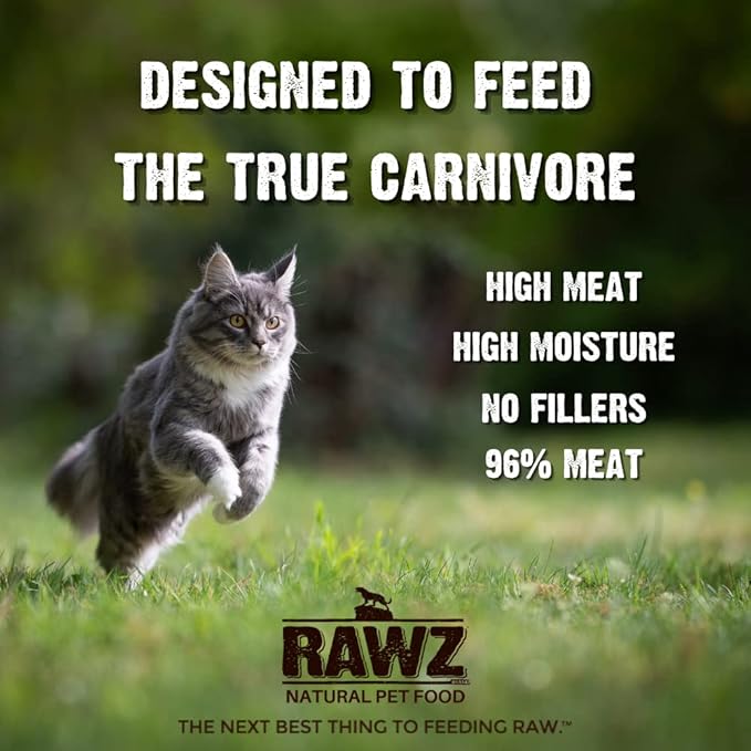 Rawz Natural Premium Pate Canned Cat Wet Food - Made with Real Meat Ingredients No BPA or Gums - 5.5oz Cans 24 Count (Chicken & Herring)