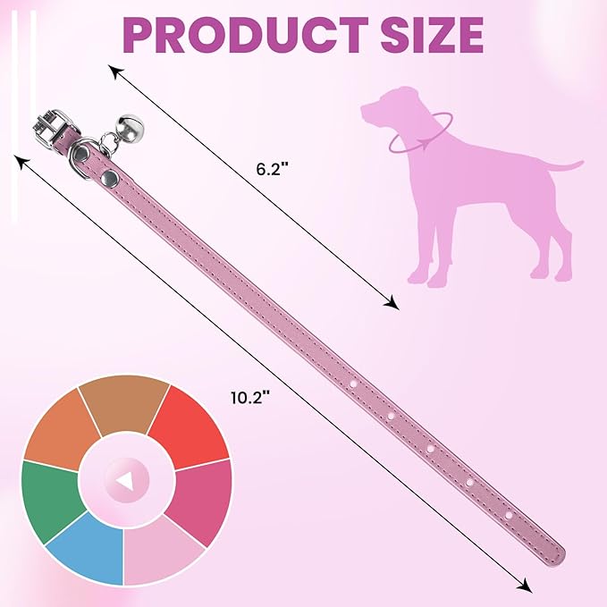 XXS Dog Collar for Teacup Adjustable Teacup Dog Collar for Small Medium Large Dogs 3/8 inch Width (Green, XXS)