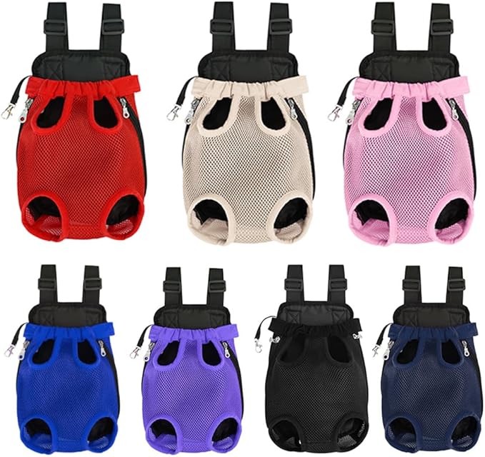 Pet Carrier Backpack - Adjustable Pet Front Cat Dog Carrier Backpack Travel Bag,Legs Out,Easy-Fit for Traveling Hiking Camping for Small Medium Dogs Cats Puppies. (Pink, Medium)